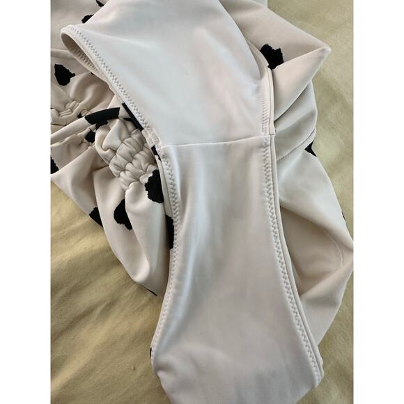 Jonathan Simkhai One-shoulder Ruched Polka-dot Swimsuit - Picture 7 of 8